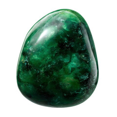 Polished Green Jadeite Gemstone Egg, Isolated on a Transparent Background for Spiritual Healing and Luxury Jewelry.