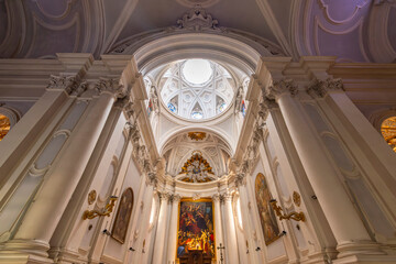 Abbey Monte Oliveto Maggiore church architecture interior