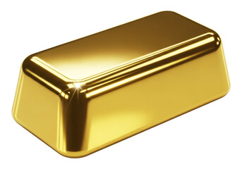 Gold bar isolated on white background