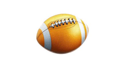 Golden Glitter American Football on Black Background