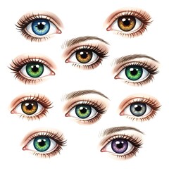 Diverse Human Eyes, Various Colors.