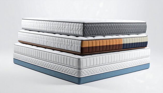 Stack of Different Mattresses.