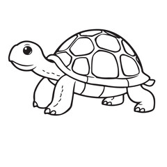 Cute turtle vector illustration isolated on white background