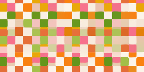 Colorful painted squares in random pattern