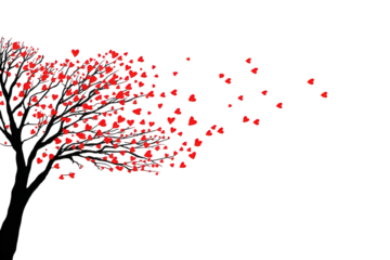 Red Heart Burst on Black Background