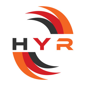 HYR letter design. HYR letter technology logo design. HYR Monogram logo design for an entrepreneur and business.