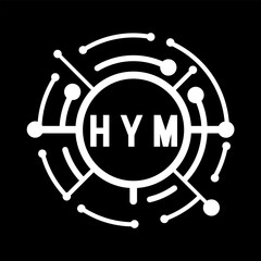 HYM letter design. HYM letter technology logo design. HYM Monogram logo design for an entrepreneur and business.