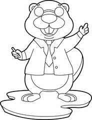 Beaver Teacher Chalk School Animal Vector Graphic Ar Illustration