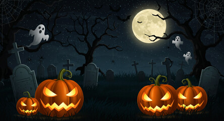 halloween background with pumpkin