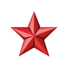 Obraz premium red star on white background