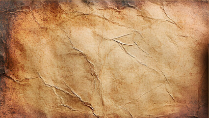 Brown crumpled paper texture. 