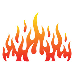 Vintage flame icon colored hand dra fire symbol Victor Illustration