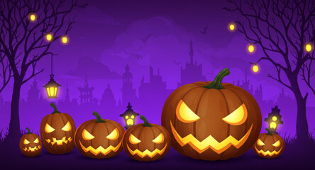 halloween background with pumpkin