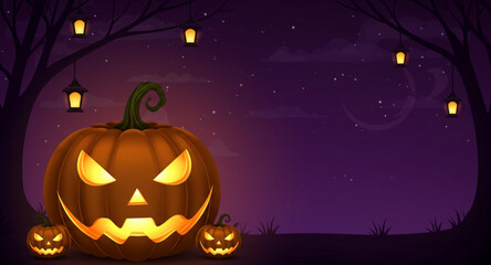 halloween background with pumpkin