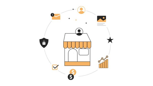 Business growth and conversions concept illustration infographics 4k animation. Ecommerce, marketing, strategy, boost