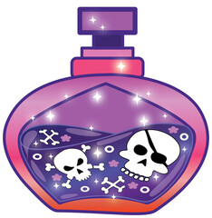 Magical Potion Bottle with Pirate and Skull & Crossbones