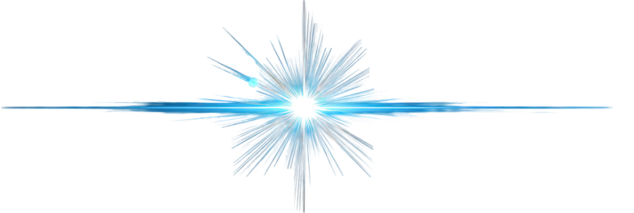 Blue Light Burst on Black Background