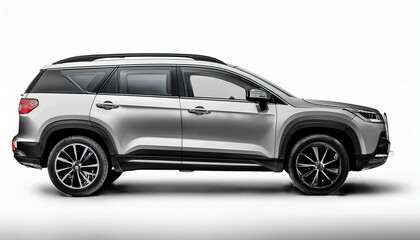 lateral view of a modern suv isolated on a white background