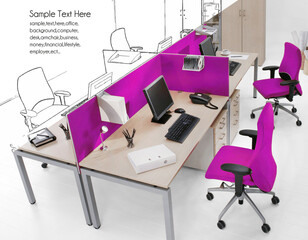 3d simulation of an office