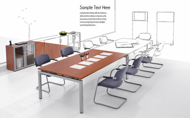 3d simulation of an office