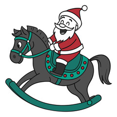 santa claus riding a horse
