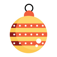 Flat style Christmas ornament balls collection
