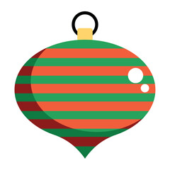 Flat style Christmas ornament balls collection