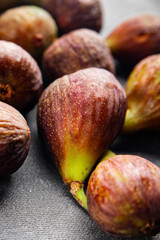 Figs fresh ripe fruit natural product tasty snack fresh delicious gourmet food background on the table rustic top view copy space diet vegan and vegan food