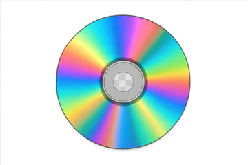 Optical disc storing data and music, transparent background