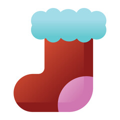 Flat Style Christmas Socks Illustration Design
