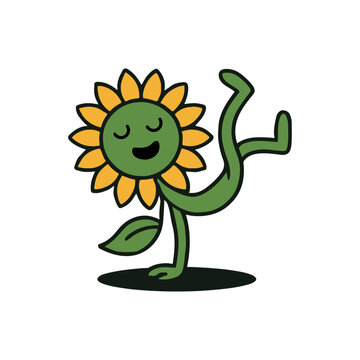 A breakdancing sunflower