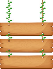Hanging Wooden Sign Illustration
