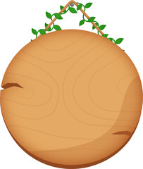 Hanging Wooden Sign Illustration

