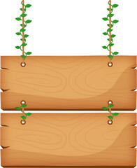 Hanging Wooden Sign Illustration
