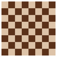 Chessboard and Checkerboard Brown and Beige square grid vector illustration