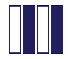 Rectangle Geometric Outline And Shape Collection Blue Abstract Element Vector Graphic Design Illustration