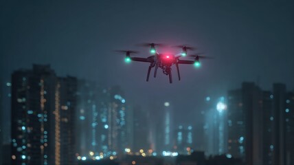 Unidentified drones flying in the sky, raising concerns of privacy and security surveillance