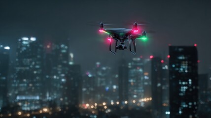 Unidentified drones flying in the sky, raising concerns of privacy and security surveillance