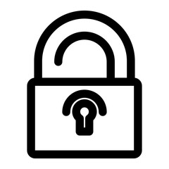 padlock icon on metal internet button, lock icon on metal button, vector lock icon, lock and key