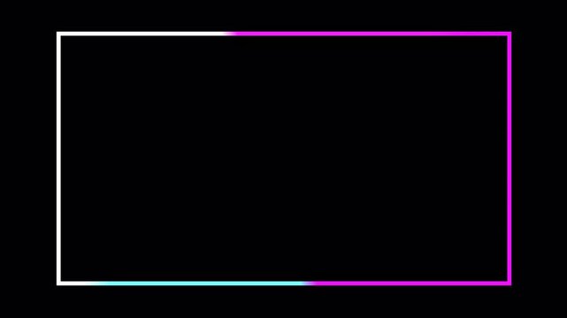 4k stock | Neon frame webcam overlays ideal for modern designs, ads, social media graphics, and party invitations with a pop of color.