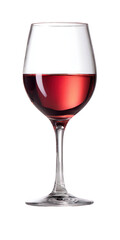 A Glass of Rose Wine on White Background