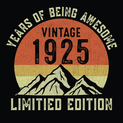 Year of being awesome vintage 2015 limited edition t shirt design