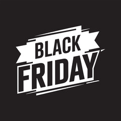 Black Friday Sale Banner on Dark Background