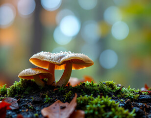 Macro Fine Art Photograph of Basidiomycota Mushroom