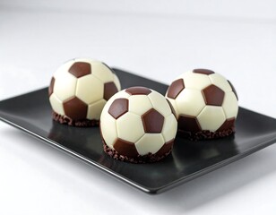 Delicious Soccer Ball Shaped Chocolate Treats.
