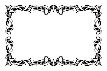 Elegant calligraphic ornamental frame in a decorative style on a transparent background. Perfect for invitations, certificates, posters, and print design.