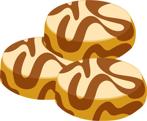 vector illustration of a chocolate cake