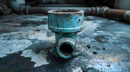 Textured Surface of Aged Plastic Pipe