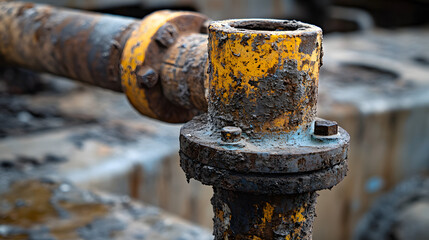 Deteriorating Corroded PVC Pipe Close-up