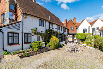 Old historic Grade II listed houses in Old Amersham in Buckinghamshire, UK © beataaldridge